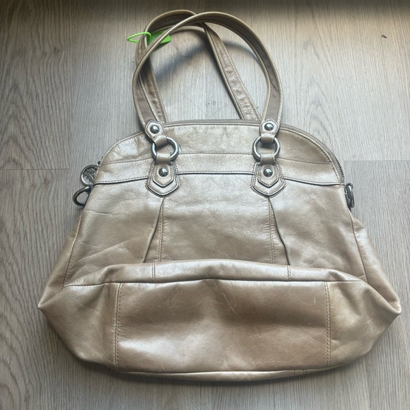 Coach Highlight Signature Poppy Tan Leather Shoulder Bag - Picture 3 of 11